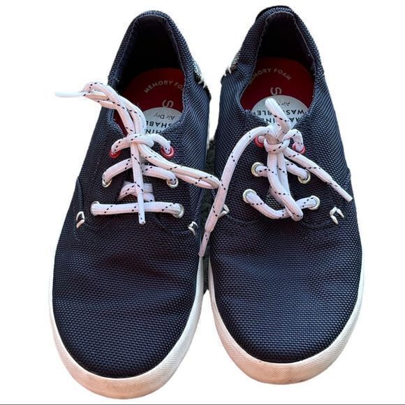 Sperry Kids Size 1M Washable Memory Foam Navy‎ Blue Lace Sneakers - Picture 1 of 7